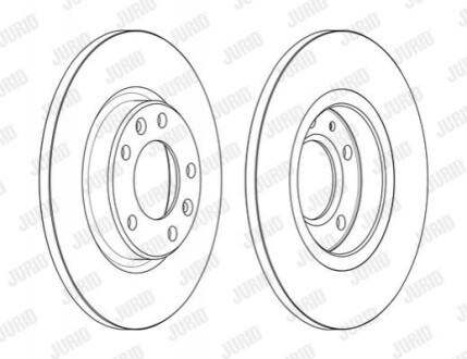 Гальмівний диск задній Citroen Berlingo, C4 / Opel Astra, Comdo / Peugeot 3008 Jurid 563166JC (фото 1)