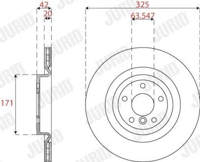 Гальмівний диск Jurid 563323JC (фото 1)