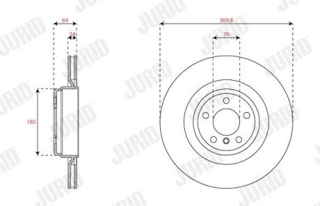 Диск гальмівний (задній) BMW 5 (F07/F11)/ 7(F01/F02/F03/F04) 08-17 (370x24) PRO 563515JC1