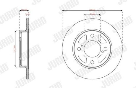 Гальмівний диск задній SUZUKI BALENO, SWIFT 563584JC