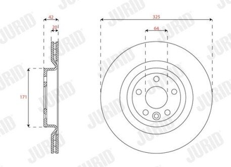 Гальмівний диск задній Land Rover Discovery Sport, Range Rover Velar 563639JC