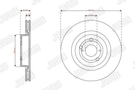 Гальмівний диск передній TOYOTA YARIS 563739JC