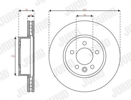 Гальмівний диск передній VW Crafter 2016- 563749JC1