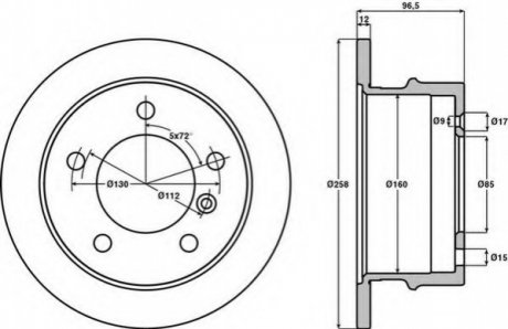 Тормозной диск (задний) Jurid 567771J (фото 1)
