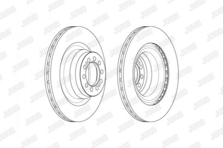 JURID RENAULT Диск гальмівний передн.Master 2.3dTi 10-,Nissan NV400 11- 569253J