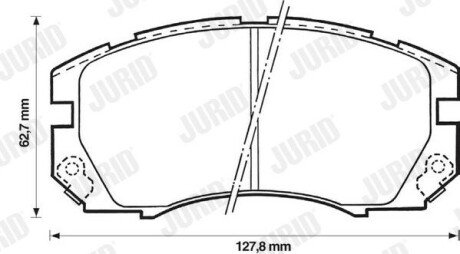 Дискові гальмівні колодки (передні) 572377J