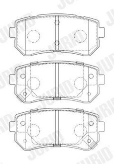 JURID Гальмівні колодки задн. Kia Ceed, Rio , Hyundai Accent 573757J