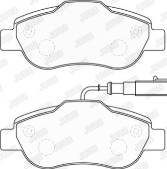 Колодки гальмівні Ford KA 1,3 TDCI (10/2008 ->); Fiat 500 1.2; 1.3 D Multijet (10/2007 ->) 573839J