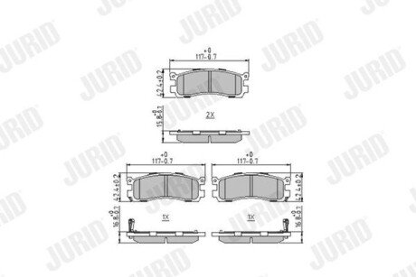 Гальмівні колодки Jurid 573914J (фото 1)