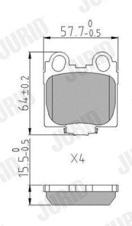 Тормозные колодки задние Lexus GS, IS, SC/ Toyota Altezza, Aristo, Mark II, Verossa 573915J