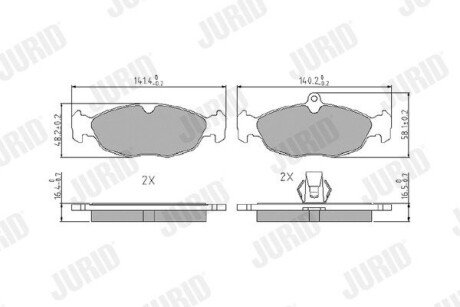 Гальмівні колодки задні  ASTON MARTIN DB7/ JAGUAR XJ, XK 573940J