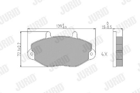 Гальмівні колодки передні FORD TRANSIT, TRANSIT TOURNEO 573951J