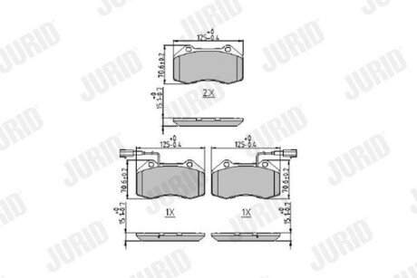 Гальмівні колодки передні ABARTH 500, 595, 695, PUNTO/  ALFA ROMEO 4C, MITO 573957J