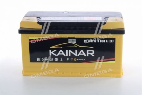Аккумулятор   90Ah-12v KAINAR Standart+ (353х175х190),R,EN800 !КАТ. -20% 090 261 0 120 ЖЧ