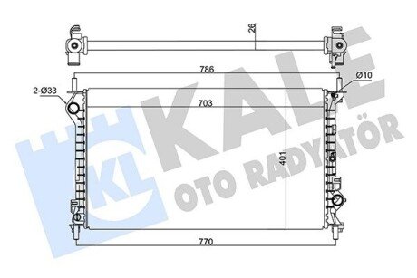 KALE FORD Радиатор охлаждения Transit Connect 1.8/1.8TDCi 02- 124200