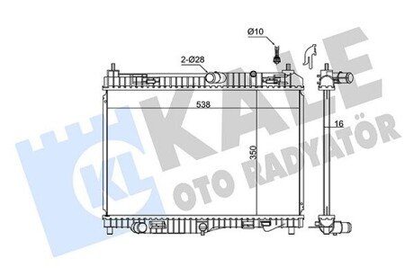 KALE FORD Радиатор охлаждения B-Max,Fiesta VI,Transit Courier 1.4/2.0 12- 341945