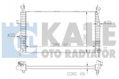 KALE OPEL Радиатор охлаждения Meriva A 1.4/1.8 342070