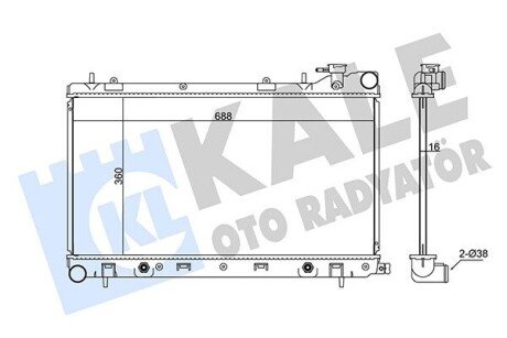 Радіатор охолодження Subaru Forester (342105) KALE OTO RADYATOR