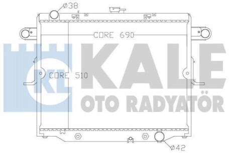 KALE TOYOTA Радиатор охлаждения Land Cruiser 100 4.7 98- 342175