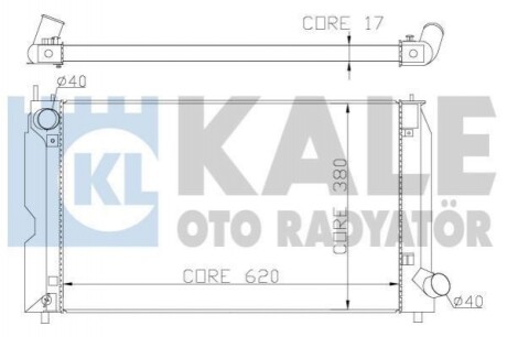 KALE TOYOTA Радиатор охлаждения Avensis,Corolla 1.4/2.0 D-4D 02- 342205