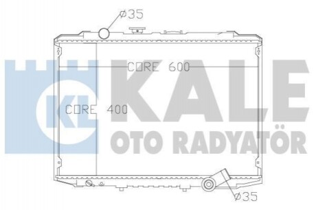 KALE HYUNDAI Радиатор охлаждения H-100 2.5D 93- 342290