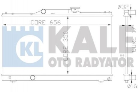 KALE TOYOTA Радиатор охлаждения Corolla 1.3/1.6 92- 342325