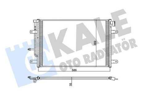 KALE VW Радиатор кондиционера Audi A4 02- 342475