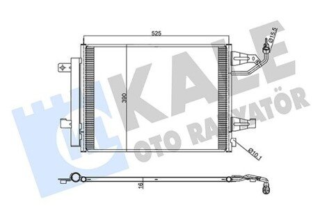 Радиатор кондиционера MItsubIshI ColtVI (342555) KALE OTO RADYATOR