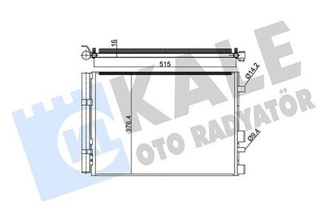 KALE HYUNDAI Радиатор кондиционера i20 1.1/1.4CRDi 12- 342990