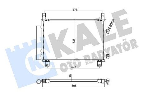 Радіатор кондиціонера Daihutsu Charade - Toyota Yaris Condenser (343110) KALE OTO RADYATOR