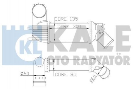 KALE CITROEN Интеркулер C5 I,II,Peugeot 406,607 2.0/2.2HDI 343600