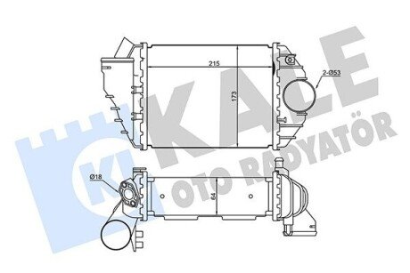 KALE VW Интеркулер Audi A4,Passat,Skoda SuperB I 2.5TDI 97- 344730