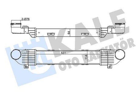 KALE DB Интеркулер W220 3.2CDI 99- 345005