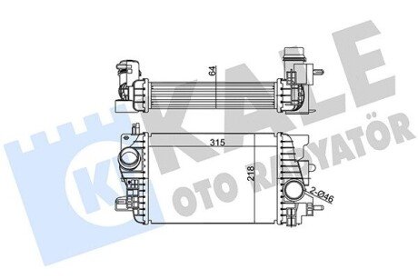 KALE OPEL Интеркулер Meriva B 1.6/1.7CDTI 10- 345065