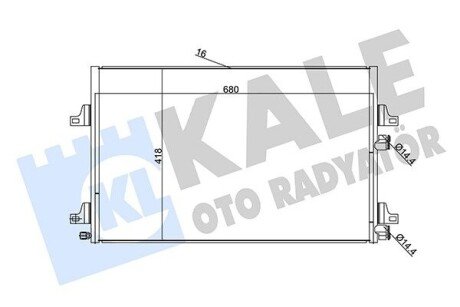 KALE RENAULT Радиатор кондиционера Espace IV 2.0/3.5 02- 345290