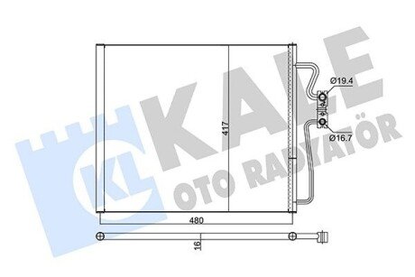 KALE BMW Радиатор кондиционера 7 E38 94-97 345320