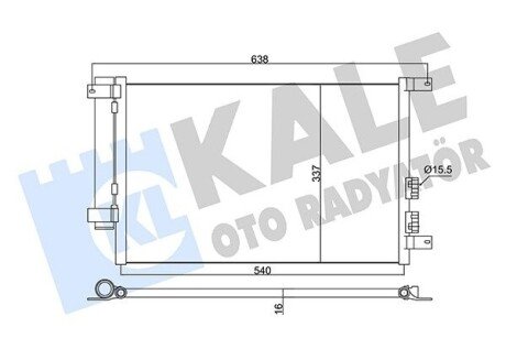 KALE FIAT Радиатор кондиционера Alfa Romeo 147/156 1.6/3.2 345365