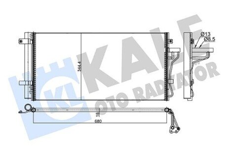 KALE HYUNDAI Радиатор кондиционера Grandeur,NF V 2.0/2.2CRDi 06- 345445