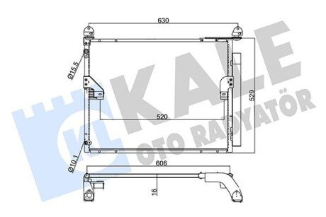 KALE TOYOTA Радиатор кондиционера Land Cruiser Prado 150 09- 345585