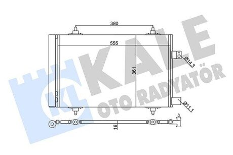 Радіатор кондиціонера KALE OTO RADYATOR 345665 (фото 1)