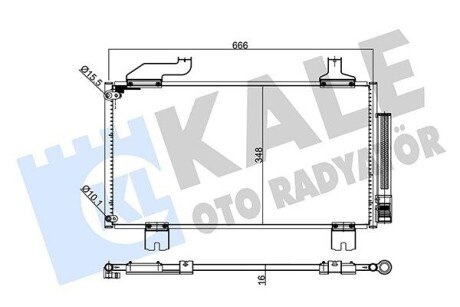 KALE HONDA Радиатор кондиционера Accord VIII 2.0/2.4 08-,Accord IX 2.4 14- 345715