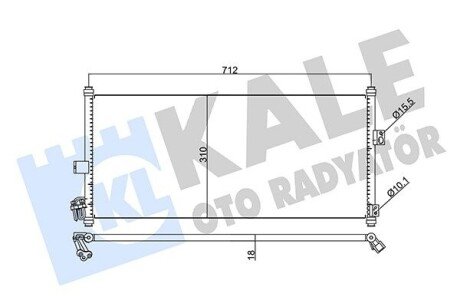 KALE NISSAN Радиатор кондиционера Almera II 00- 345790