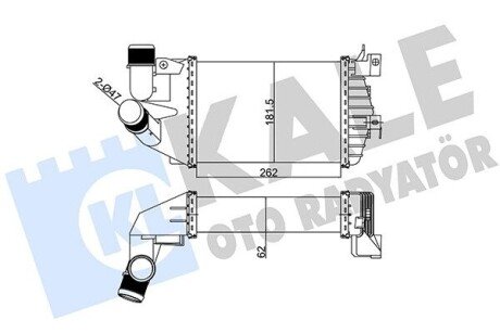 KALE OPEL Интеркулер  Astra H,Zafira B 1.3/1.9CDTI 345800