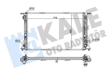 Радиатор охлаждения Audi Q5 (345845) KALE OTO RADYATOR