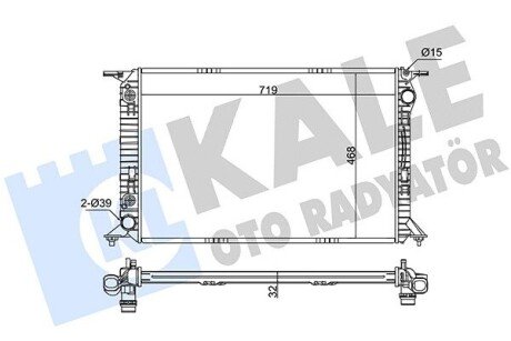 KALE VW Радиатор охлаждения Audi A4/5 345860