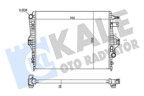 Радіатор охолодження Porsche Cayenne/VW Touareg 3.0D/3.0H/3.6 10-