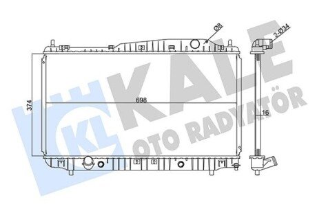 KALE CHEVROLET Радиатор охлаждения Evanda 2.0 02- 345885