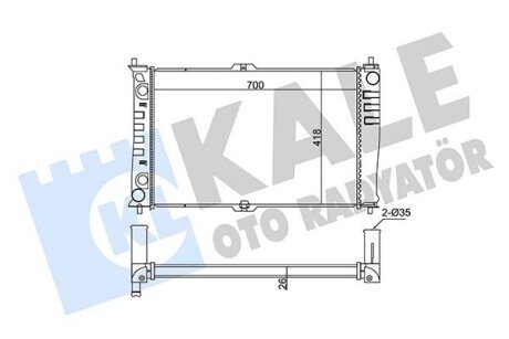 KALE KIA Радиатор охлаждения Carnival 2.9TD/CRDI 99- 345940