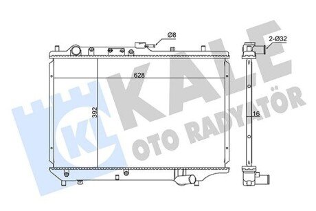 KALE MAZDA Радиатор охлаждения 323 IV 1.3/1.8 89- 345965