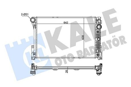 KALE DB Радиатор охлаждения C-Class W204,E-Class W212 1.8/3.5 07- 345975